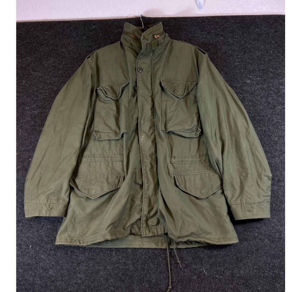 Alpha Industries M-65 Field Jacket Mens Medium Regular Green Military Coat USA